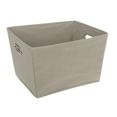 Imagem de CAIXA ORGANIZADORA TNT C/ALCA CROMADA (CINZA CLARO) 38cm - Flor Arte