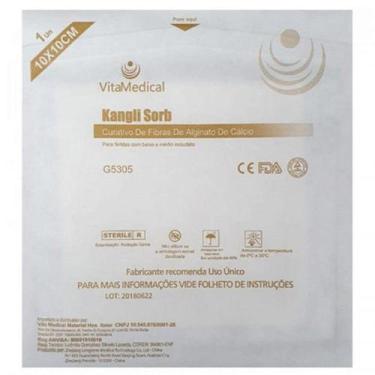 Imagem de Curativo Alginato de Cálcio Kangli Sorb 10cm x 10cm G5305 1 Unidade Vi
