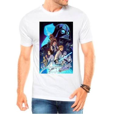 Imagem de Camiseta Masculina Branca Star Wars 11 - DESIGN CAMISETAS, Branco, P