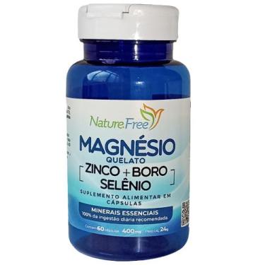 Imagem de Magnésio Quelato Zinco + Boro + Selênio 60 Cápsulas 400mg - NathurePro