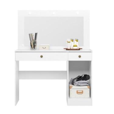 Imagem de Penteadeira Camarim com LED e Espelho Bella Branco 991440 Moval