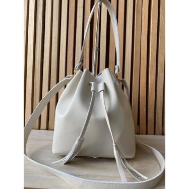 Imagem de Bolsa feminina saco acompanha 2 alça - SLEEP SHOES, Marfim, 250g