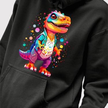 Imagem de Blusa Moletom Genuine Grit Masculina Estampada Algodão 30.1 Dinossauro