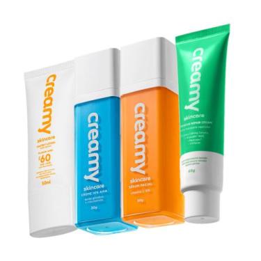 Imagem de Kit Creamy Skincare Vitamina C Glocólico Hidratante Reparador Protetor