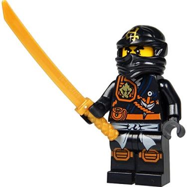 Imagem de LEGO Ninjago Minifigure – Roupão Cole Zukin (Ninja Preto) com Katana Dourada