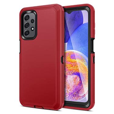 Imagem de Jiunai Capa para Samsung A23, [à prova de choque] [antipoeira] [proteção resistente] capa de telefone híbrida protetora externa resistente de camada dupla com borda elevada para Samsung Galaxy A23 5G