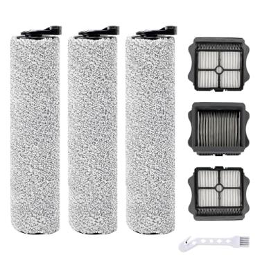 Imagem de Filtro HEPA iFloor 3 e escova de substituição para aspirador de pó seco úmido sem fio Tineco iFloor 3 e Floor One S3, 3 rolos de escova e 3 filtros HEPA