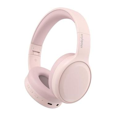 Imagem de Fone de ouvido LEN0V0 TH30 sem fio com microfone para chamadas, Bluetooth 5.3, Esportivo, Dobrável, Headaset (Rosa)