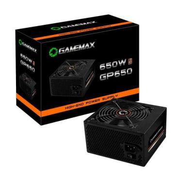 Imagem de Fonte Gamemax Gp650, 650W, 80 Plus Bronze, Pfc Ativo, Com Cabo, Preto