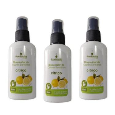 Imagem de Kit 3 Bloqueador de Odor Sanitário Cítrico Pós Bariátrica Free Coco 60