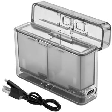 Imagem de LYONGTECH Carregador de bateria duplo para GoPro Hero 12/11/10/9 preto, capa de carregamento USB com cabo USB-C, acessórios de baterias de câmera rápida