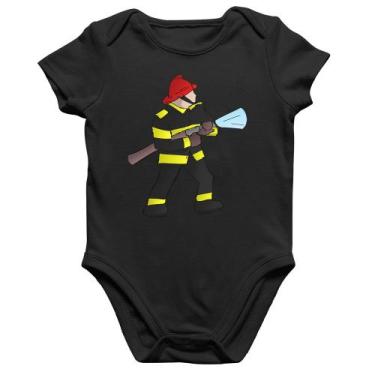 Imagem de Body Bebê Algodão Bombeiro - Foca na Moda, Preto, GG