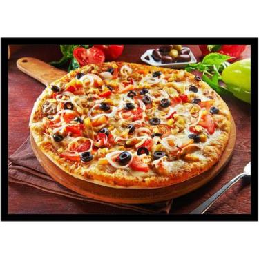 Imagem de Quadro Decorativo Gourmet Pizza Pizzarias Lanchonetes Padarias Cozinha