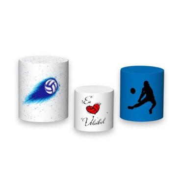 Imagem de Trio De Capa Cilindro - Esporte Vôlei Azul 004 - Via Cores