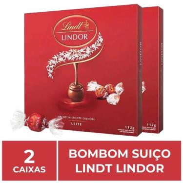 Imagem de Bombom de Chocolate Suiço Lindt Lindor, 2 Caixas de 112g