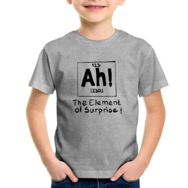 Imagem de Camiseta Infantil AH The element of surprise - Foca na Moda, Cinza, 4
