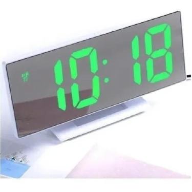 Imagem de Relogio Despertador De Mesa Digital Led Espelhado Hora Lcd - prime, Ve