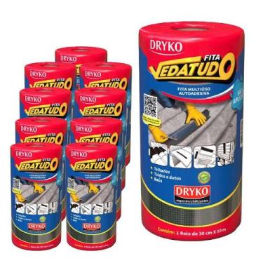 Imagem de Fita Asfáltica Vedatudo 30 cm X 10 m 10 Unidades DRYKO