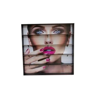 Imagem de Prateleira Organizador De Esmaltes Com Fundo Decorado - Mdf Store