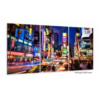 Imagem de Quadro Em Tecido Decorativo New York City Times Square Luzes 120x60 3 
