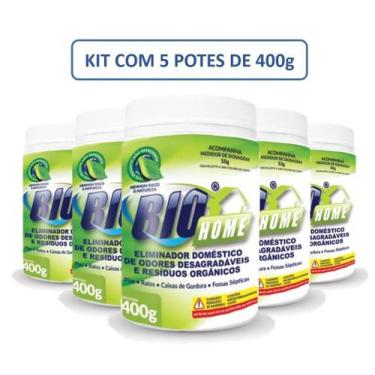 Imagem de Limpa Fossa E Caixa De Gordura E Ralos  C/ 5 POTES - 2 Kg de BioHome -