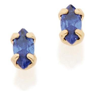 Imagem de Brinco Solitário Composto Por 2 Zircônias 526333 - Rommanel, Azul escu