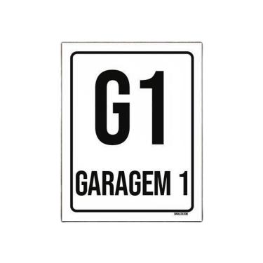 Imagem de Placa Sinalização Ambiente Indicativo G1 Garagem 1 27X35