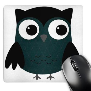 Imagem de 3dRose LLC Mouse pad de coruja com estampa de diamante azul de aço 20,3 x 20,6 x 0,6 cm (mp_61030_1)