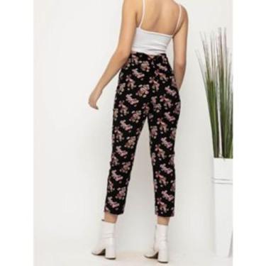 Imagem de Calça De Veludo Florida 8801 - Doutoras Modas , Preta com vermelho, P