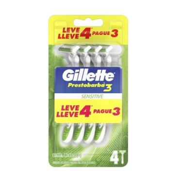 Imagem de Aparelho de Barbear Gillette Prestobarba 3 Sensitive Leve 4 Pague 3