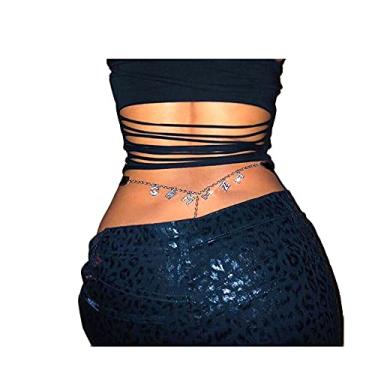 Imagem de Joias corporais femininas, corrente de cintura sexy, calcinha fio dental, 12, pingente de constelação, calcinha, corrente de barriga, corrente de strass, corrente corporal, Strass, strass