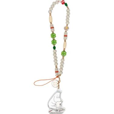 Imagem de iFace Alça universal com contas Moomin – Linda alça de pulso para chaves de câmera de celular AirPods, Acrílico Nylon, Sem Pedra Preciosa