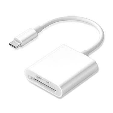 Imagem de Leitor de cartão SD USB C para iPhone 15 16/iPad/MacBook/Mac, leitor SD USB-C tipo C suporta adaptador de cartão de memória SD e MicroSD, visualizador de câmera de trilha Plug and Play – 2