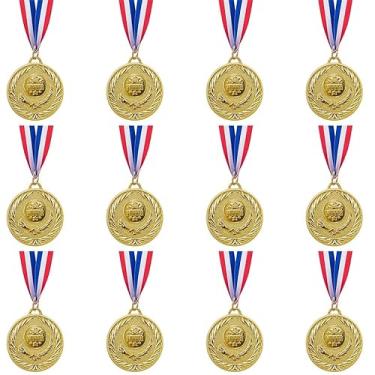 Imagem de Abaokai 12 medalhas de ouro para vencedores, prêmios de ouro para esportes, competições, festas, abelhas de ortografia, estilo olímpico, 5 cm