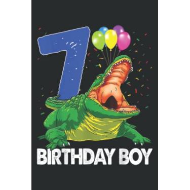 Imagem de Funny Birthday Boy 7 Alligator Pretty Art Women Party Gifts Good: HEARTS JOURNAL: 6" x 9", 110 Pages, Lined Journal & Diary for Writing & Notes for ... Women, Memo Diary Subject Notebooks Planner.