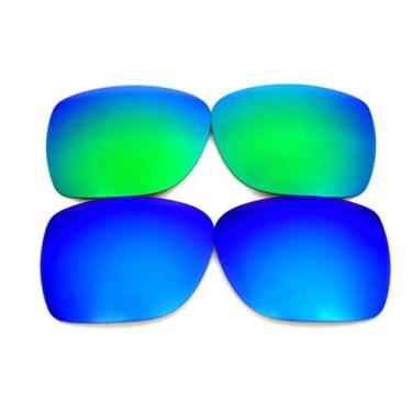 Imagem de Lentes de substituição Galaxy para Oakley Holbrook Metal OO4123 (não Holbrook normal) Polarizadas 100% UVAB, _Azul/Verde, regular