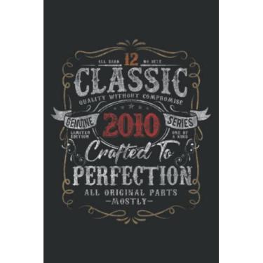 Imagem de Vintage 2010 Limited Edition 12 Years Old 12Th Birthday Nice: FLOWER JOURNAL: 6" x 9", 110 Pages, Lined Writing Notebook, White Lined Paper, Journal ... Memos, Meetings, ... Artists, and Students.