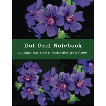 Imagem de Dot Grid Notebook 120 pages size 8.5 x 11 inches dots spaced 5mm.: Black dots spaced bullet journal grid design composition book (Dot Grid Bullet Notebook School Office Supplies)