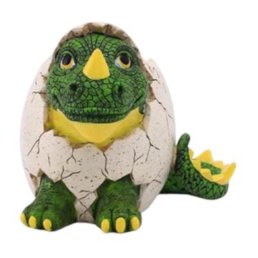 Imagem de IEUDNS Vaso de flores em forma de dinossauro, vaso de escultura, bonsai, vaso de flores exclusivo para presente de inauguração, Verde