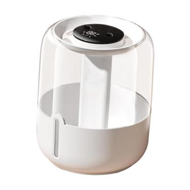 Imagem de Ｂｅｓｇａ Umidificador de ar de mesa com luz noturna Tanque de água de 6,8L Portas de pulverização dupla Fácil de usar Display digital para sala de estar de, Branco