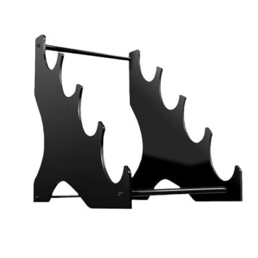 Imagem de menolana Acrílico sabre de luz display rack espada suporte sabre luz organizador titular decoração para casa para dojo escritório prateleira mesa coleção, Preto