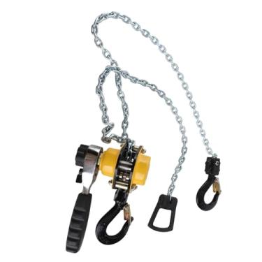 Imagem de Talha de Bloco de Alavanca, Catraca de Elevação Portátil Com Corrente de 1,5 M, Carga de 500 Kg, Ganchos de Aço, Alça Ergonômica, Proteção contra Sobrecarga, Adequada para