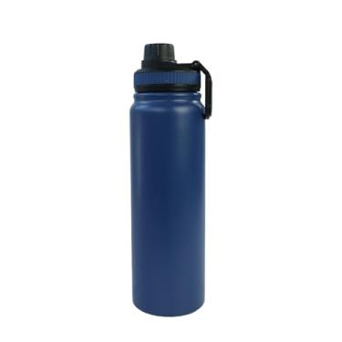 Imagem de Garrafa Térmica 800ml Isolamento Térmico Quente/Frio Inox, Azul