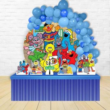 Imagem de KIT FESTA KIT FESTA PAINEL REDONDO Decoração Vila Sésamo - IMPAKTO VIS