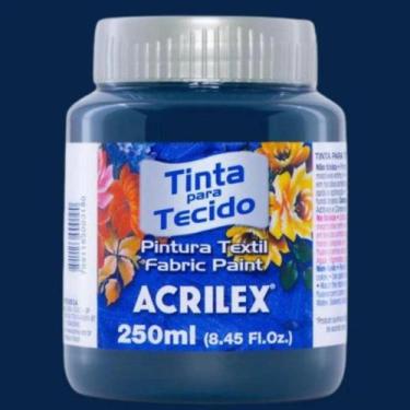 Imagem de Tinta para Tecido Fosca Acrilex Cores Frias 250 ml - 04125, AZUL PETRO
