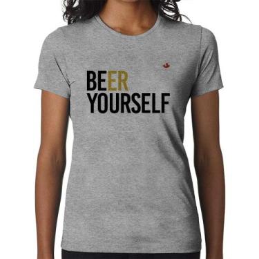 Imagem de Baby Look Beer Yourself - Foca na Moda, Cinza, G