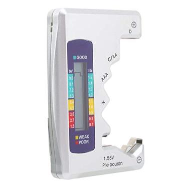 Imagem de Testador de Bateria Digital, Display Gráfico de Barras LCD Transparente, Controle de Energia Restante, Medição de Lítio de 1,5 V para Bateria de Botão LR44, ABS e Material de Aço