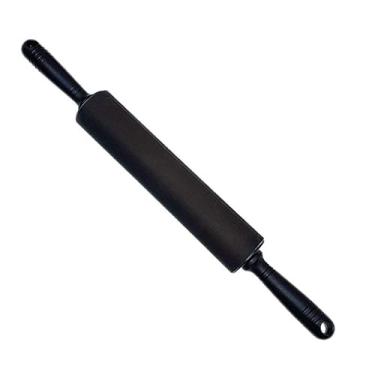 Imagem de Rolo De Massa De Silicone GiratóRio Rosa Antiaderente Para Massas De Pizza E PãEs(Preto)