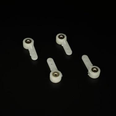 Imagem de 4PCS RC Airplane Landing Gear Front Wheel Steering Arm Nylon Servo Suspension Arm for RC Plane Helicopter Aircraft DIY Model Plane Parts (2.6mm Hole)
