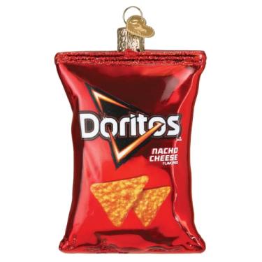 Imagem de Old World Christmas Ornamento soprado de vidro Doritos Nacho Chips para árvore de Natal
